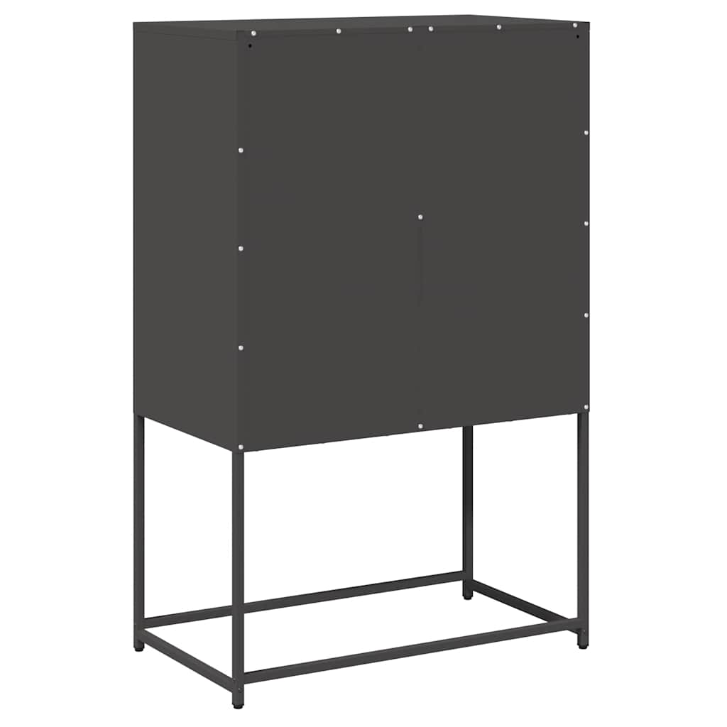 Highboard Black 68x39x107 cm Plienas