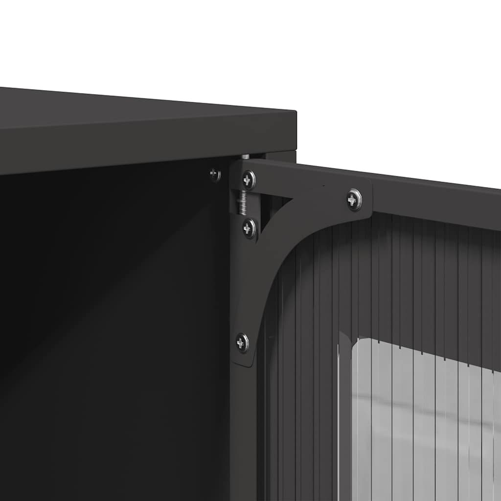 Highboard Black 68x39x107 cm Plienas