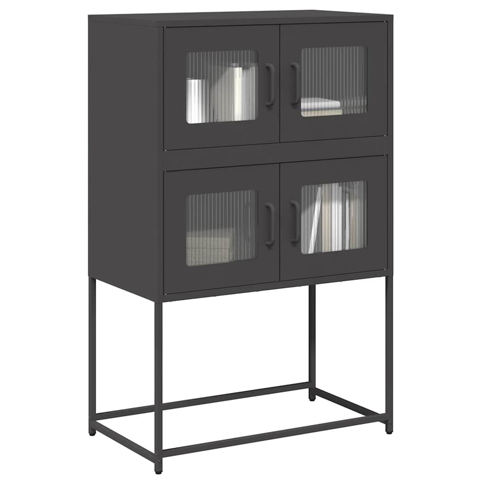 Highboard Black 68x39x107 cm Plienas