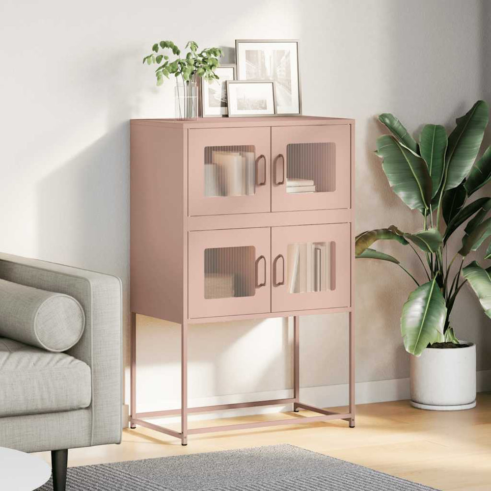 Highboard Pink 68x39x107 cm Plienas