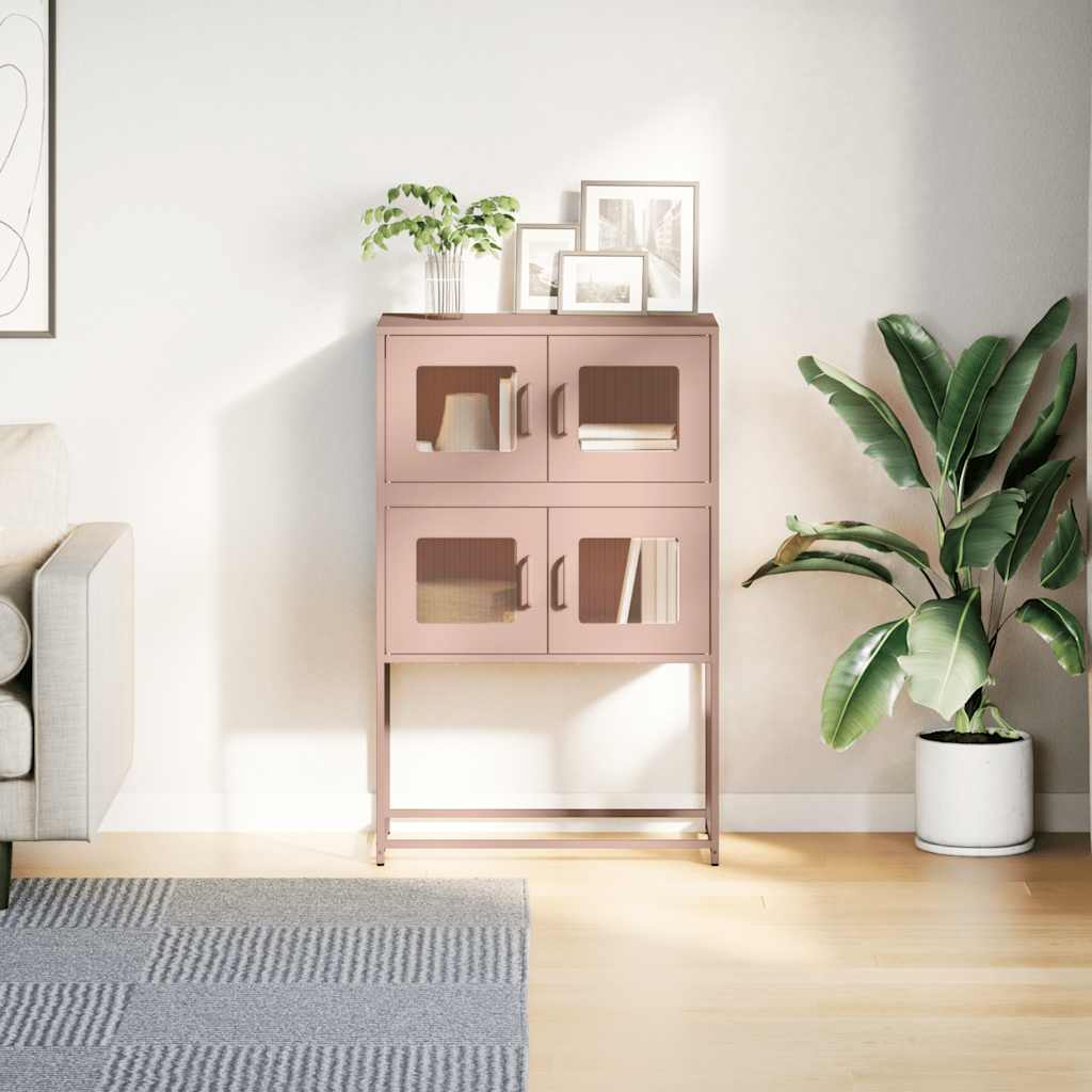Highboard Pink 68x39x107 cm Plienas