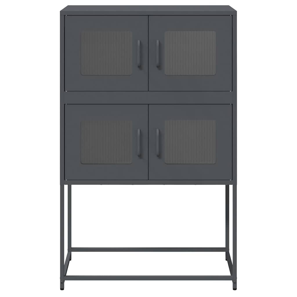 Highboard Antracitas 68x39x107 cm Plienas