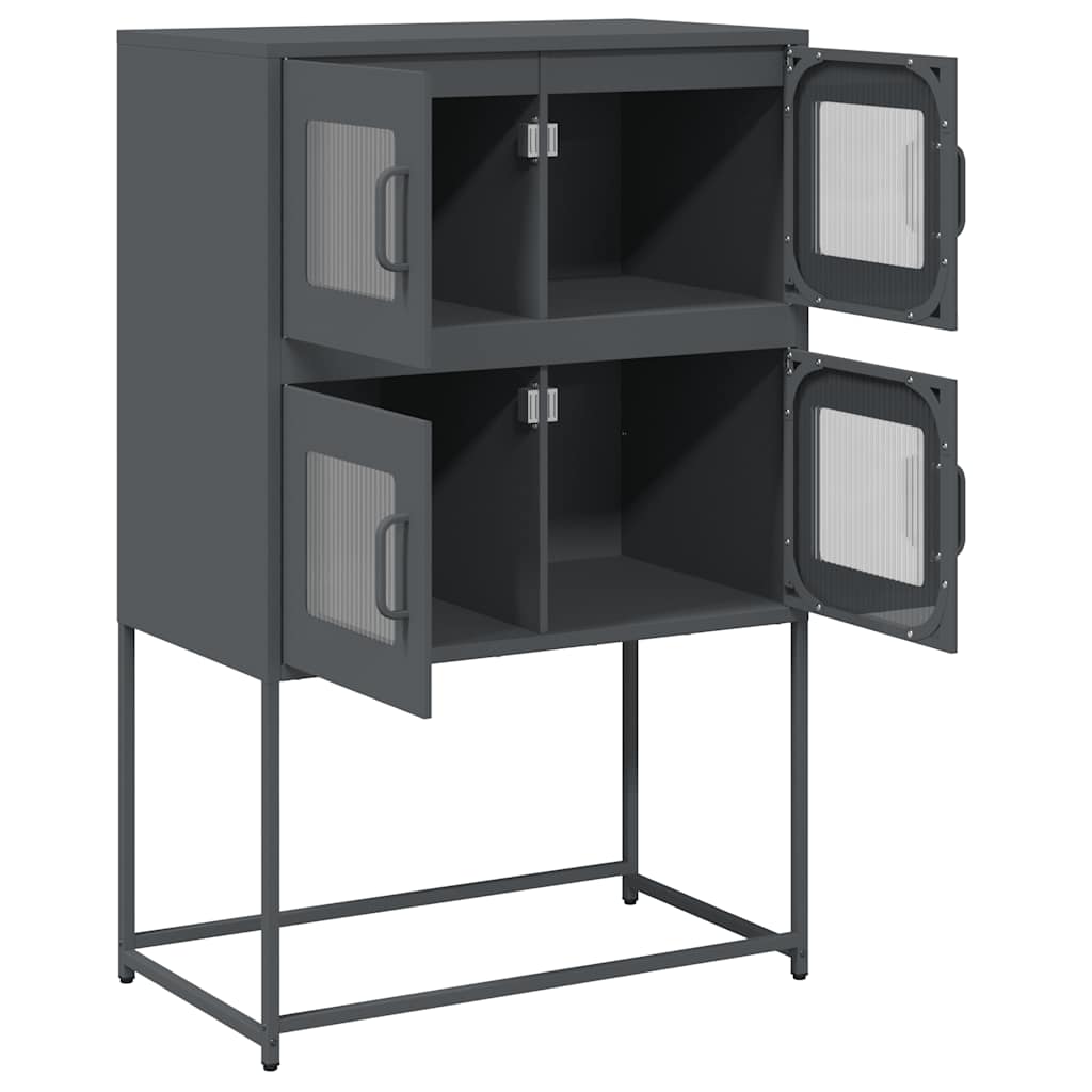 Highboard Antracitas 68x39x107 cm Plienas
