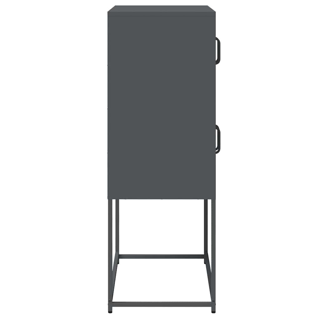Highboard Antracitas 68x39x107 cm Plienas