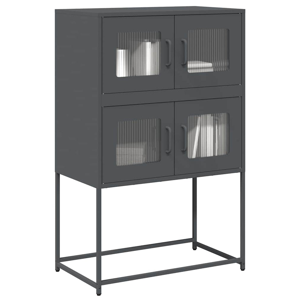 Highboard Antracitas 68x39x107 cm Plienas