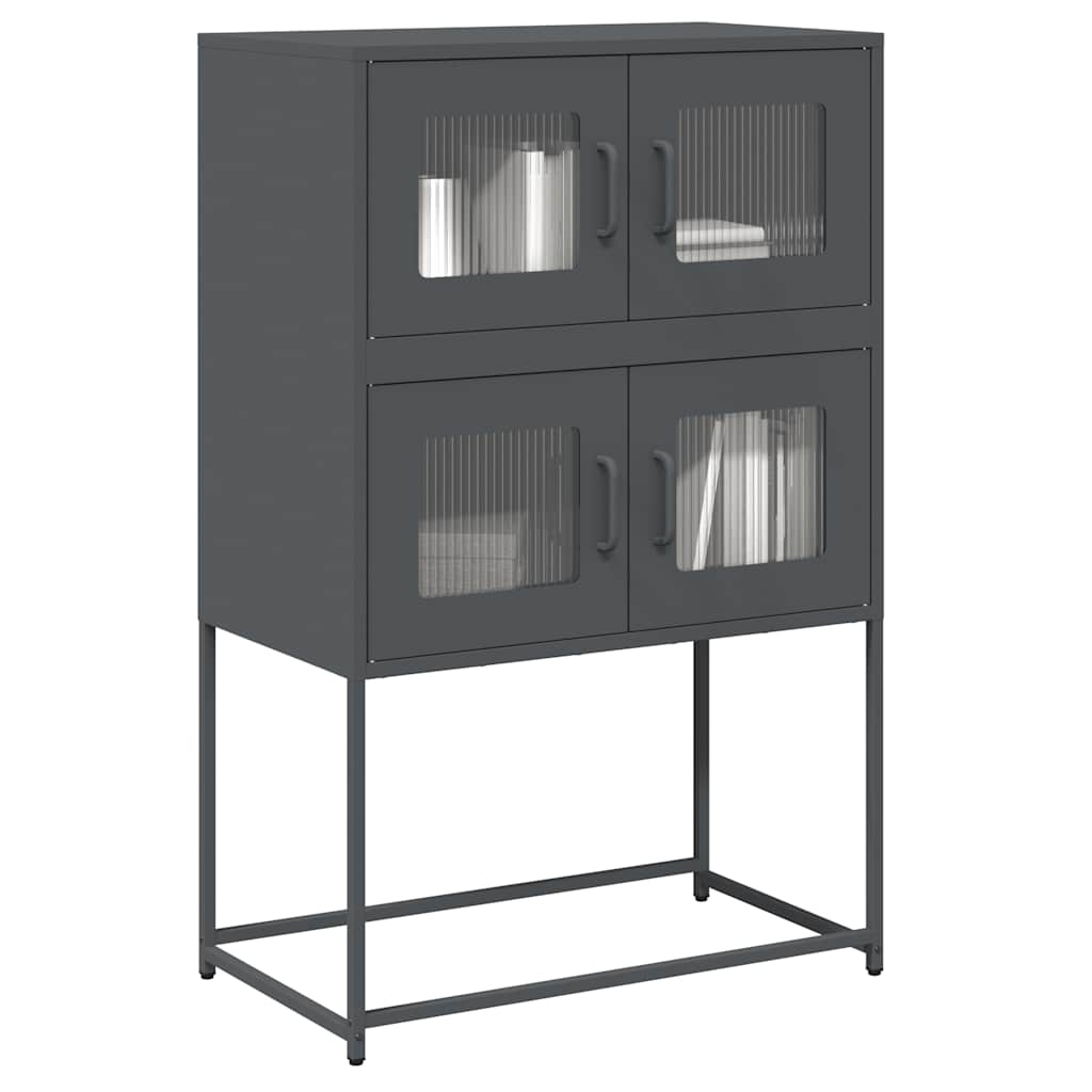Highboard Antracitas 68x39x107 cm Plienas