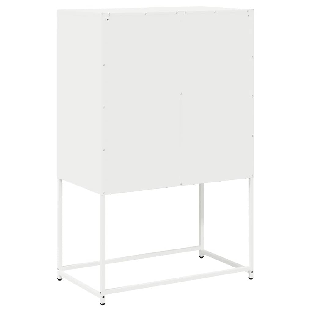 Komoda, baltos spalvos, 68x39x107 cm, plienas