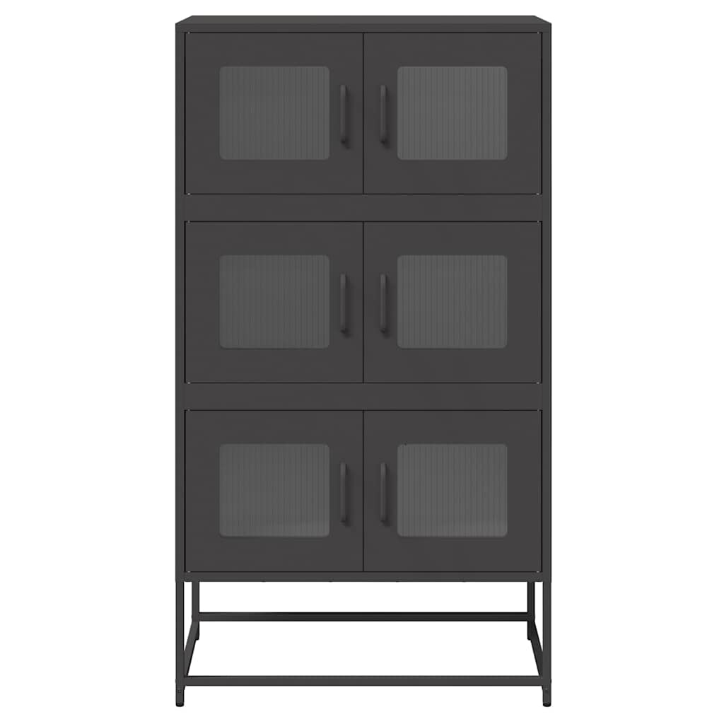 Komoda, juodos spalvos, 68x39x123 cm, plienas
