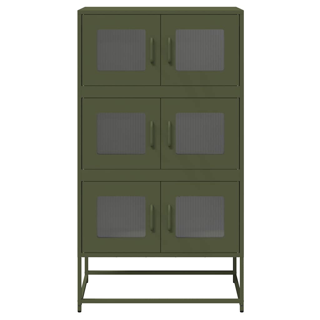 Highboard Olive Green 68x39x123 cm Plienas