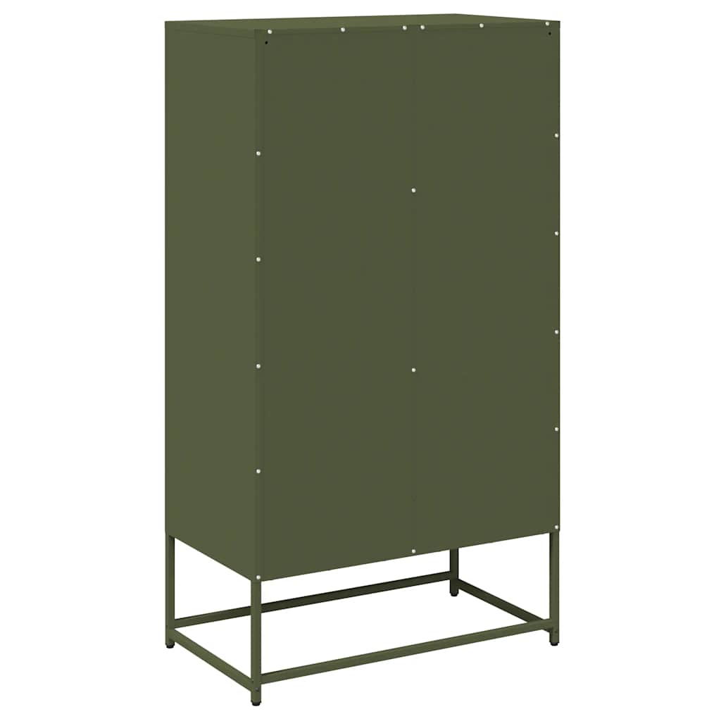 Highboard Olive Green 68x39x123 cm Plienas