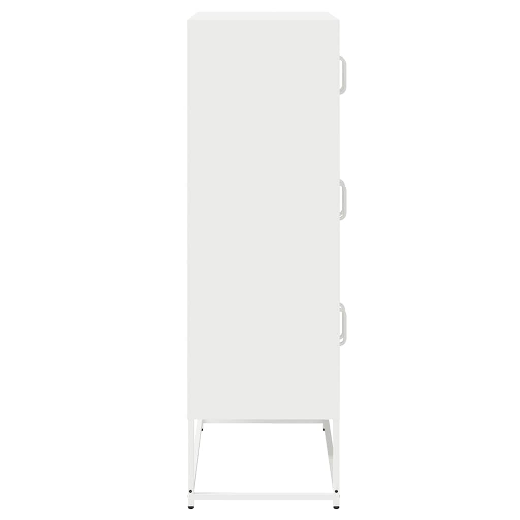 Highboard White 68x39x123 cm Plienas