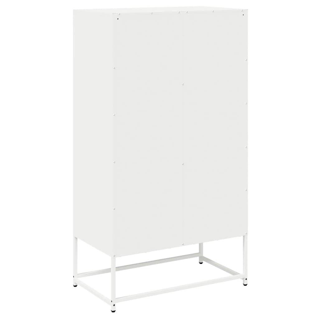 Highboard White 68x39x123 cm Plienas