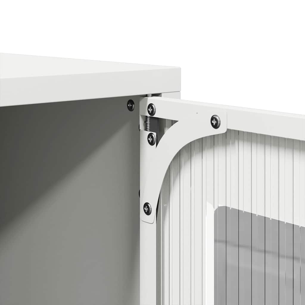 Highboard White 68x39x123 cm Plienas