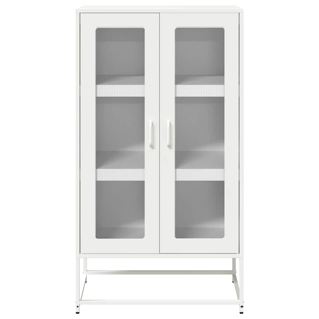 Highboard White 68x39x123 cm Plienas