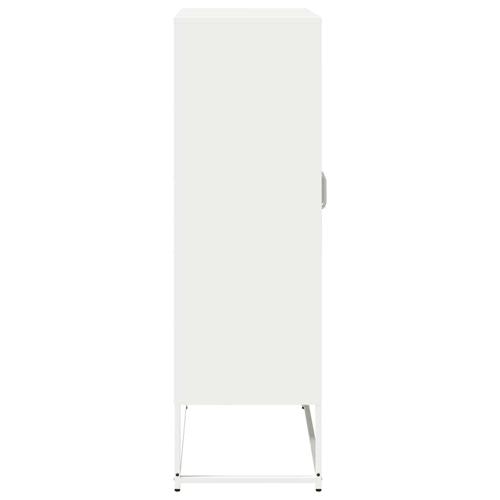 Highboard White 68x39x123 cm Plienas