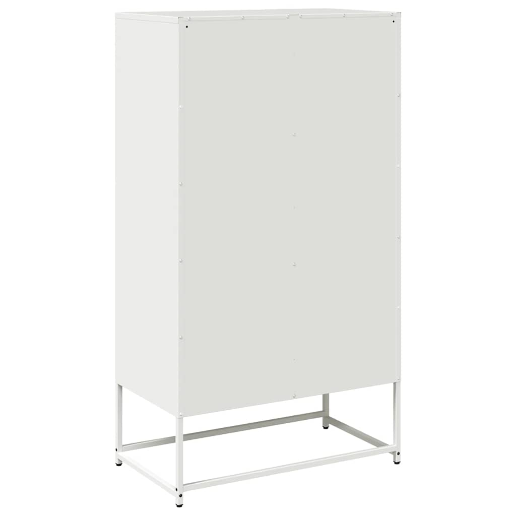 Highboard White 68x39x123 cm Plienas