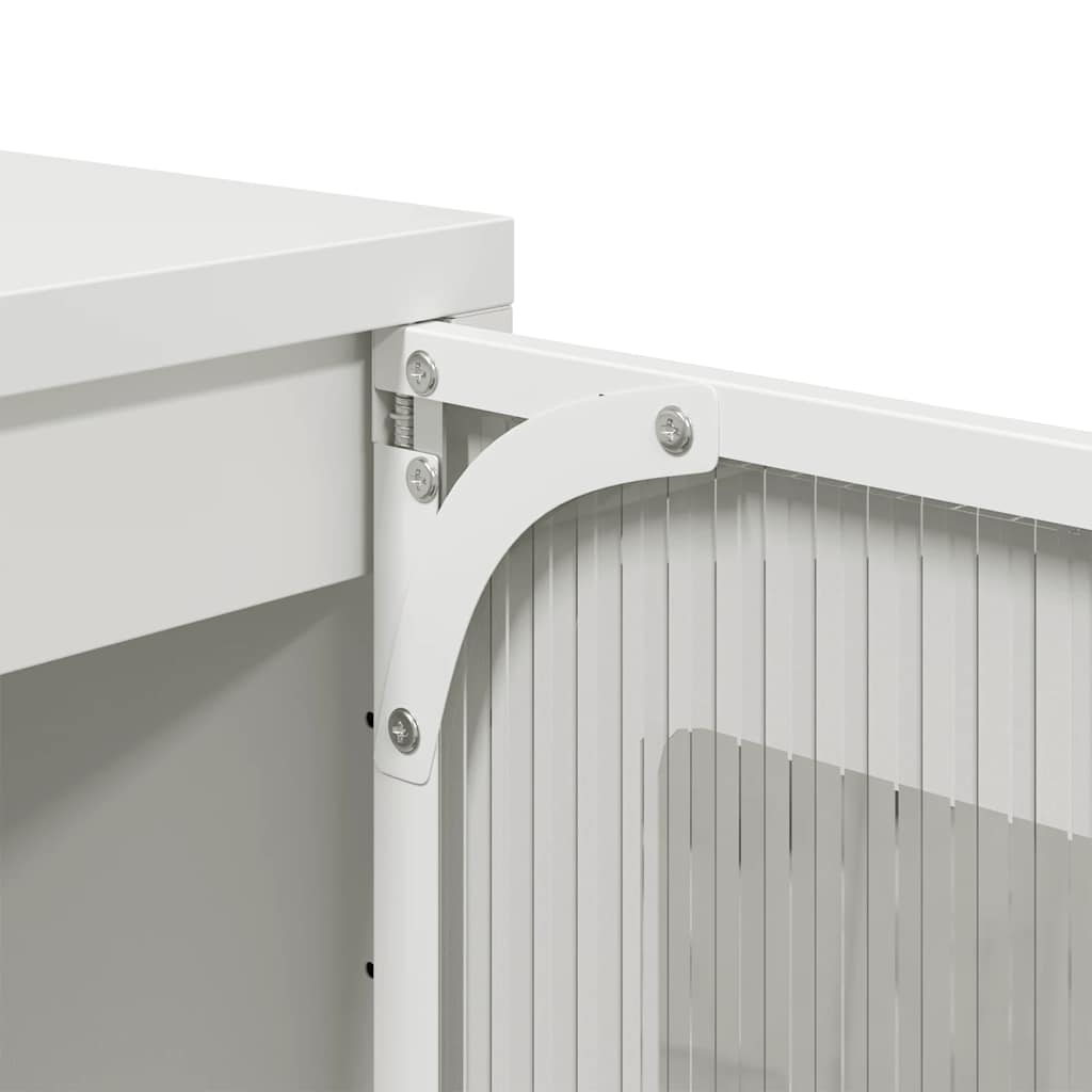 Highboard White 68x39x123 cm Plienas