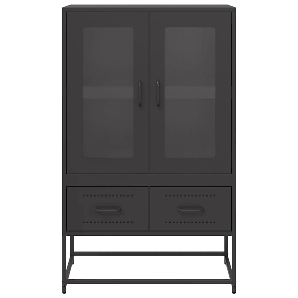 Komoda, juodos, 68x39x111,5 cm, plienas