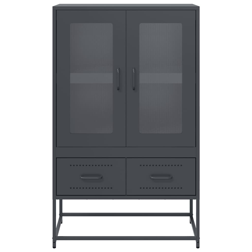 Chest of drawers, anthracite, 68x39x111.5 cm, steel