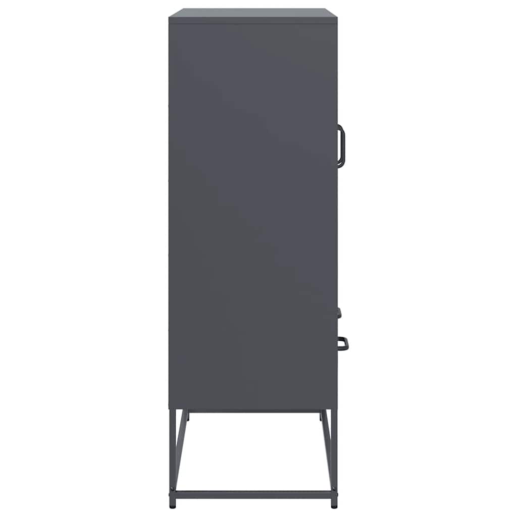 Chest of drawers, anthracite, 68x39x111.5 cm, steel