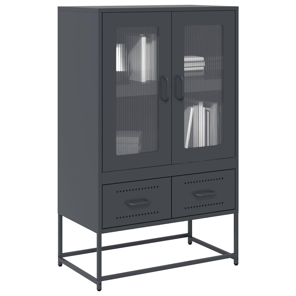 Chest of drawers, anthracite, 68x39x111.5 cm, steel