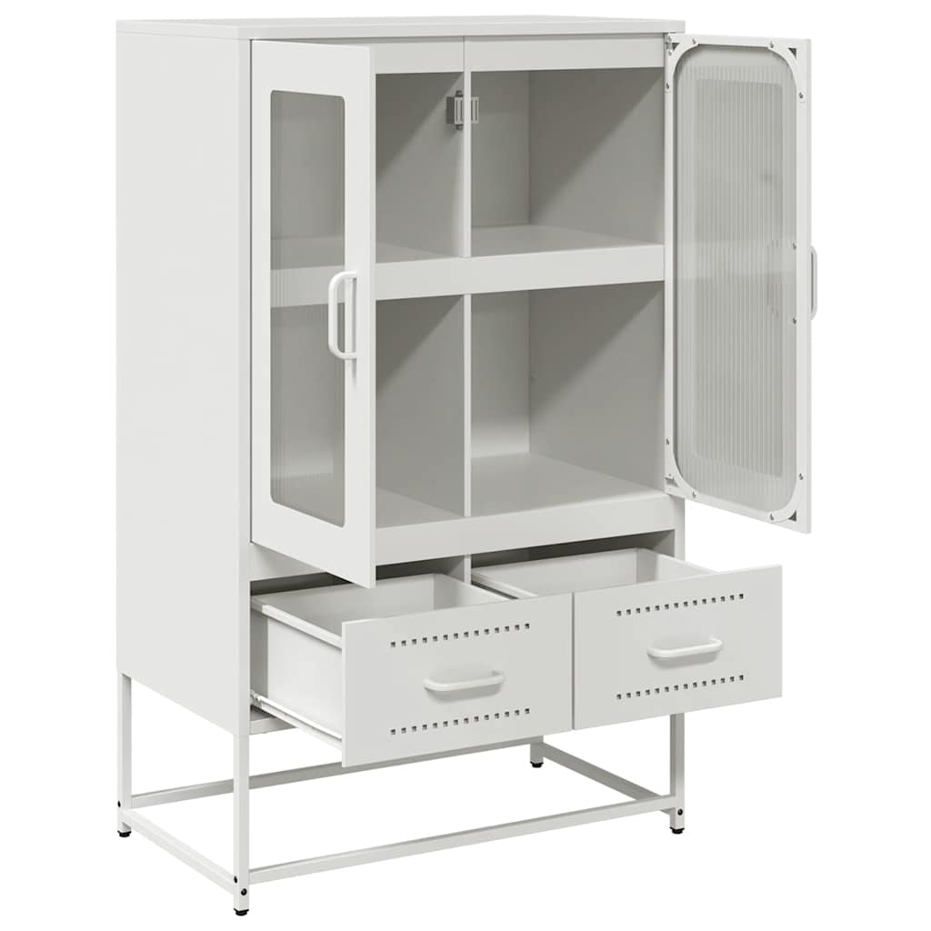 Chest of drawers, white, 68x39x111.5 cm, steel
