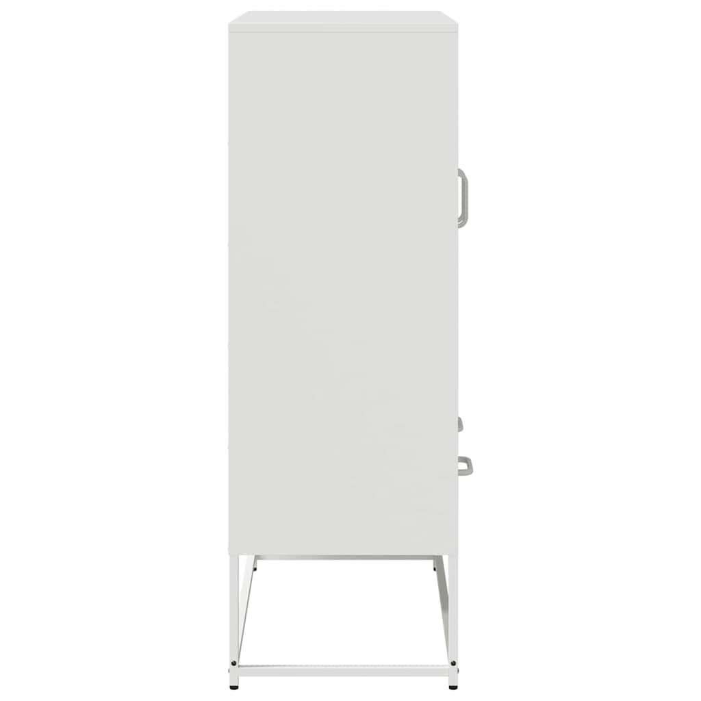 Chest of drawers, white, 68x39x111.5 cm, steel