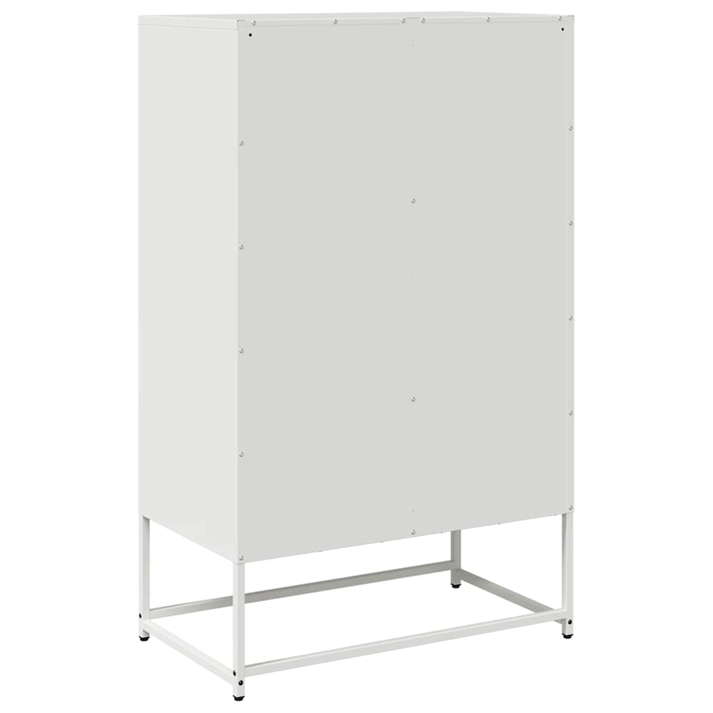 Chest of drawers, white, 68x39x111.5 cm, steel