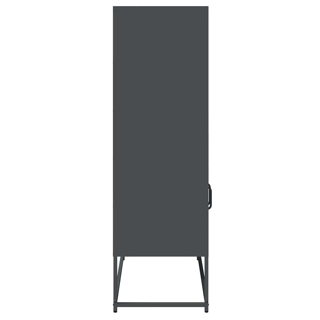 Komoda, antracito spalvos, 68x39x123 cm, plienas