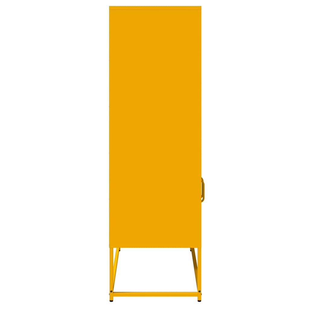Highboard Garstyčių geltona 68x39x123 cm Plienas