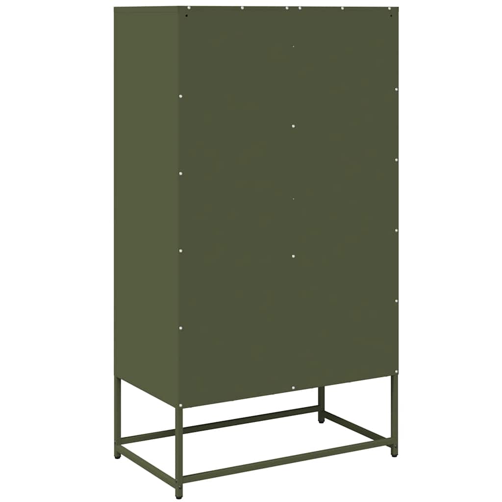 Highboard Olive Green 68x39x123 cm Plienas