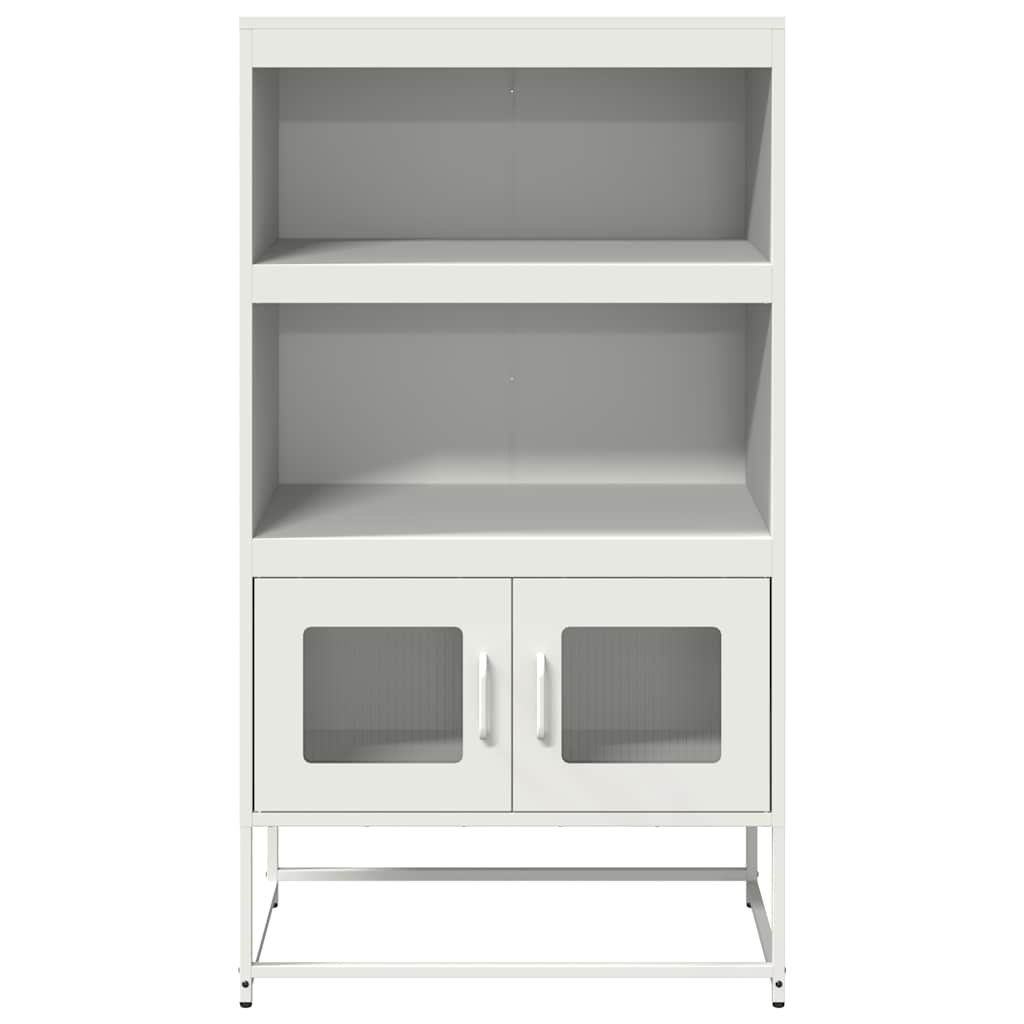 Highboard White 68x39x123 cm Plienas