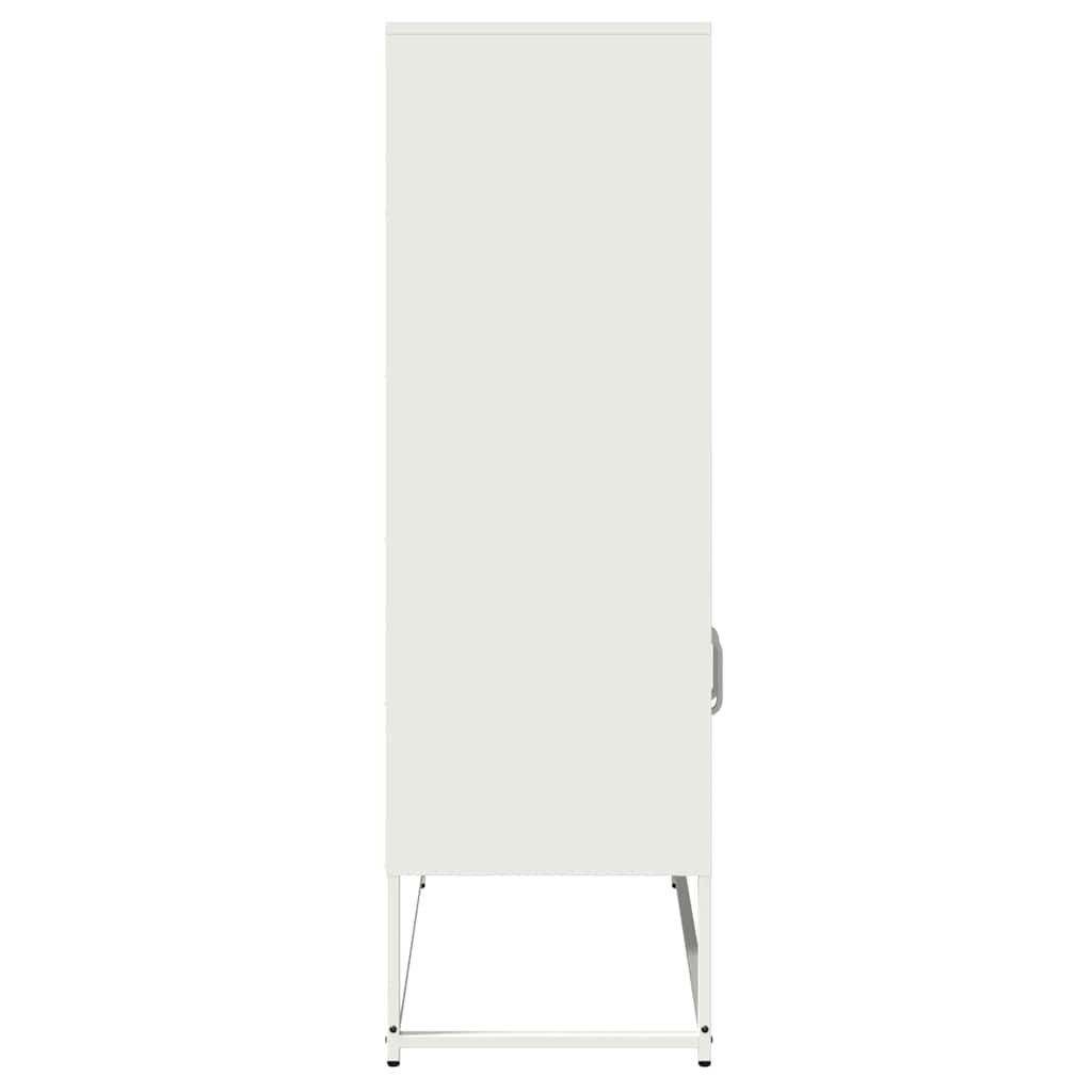 Highboard White 68x39x123 cm Plienas