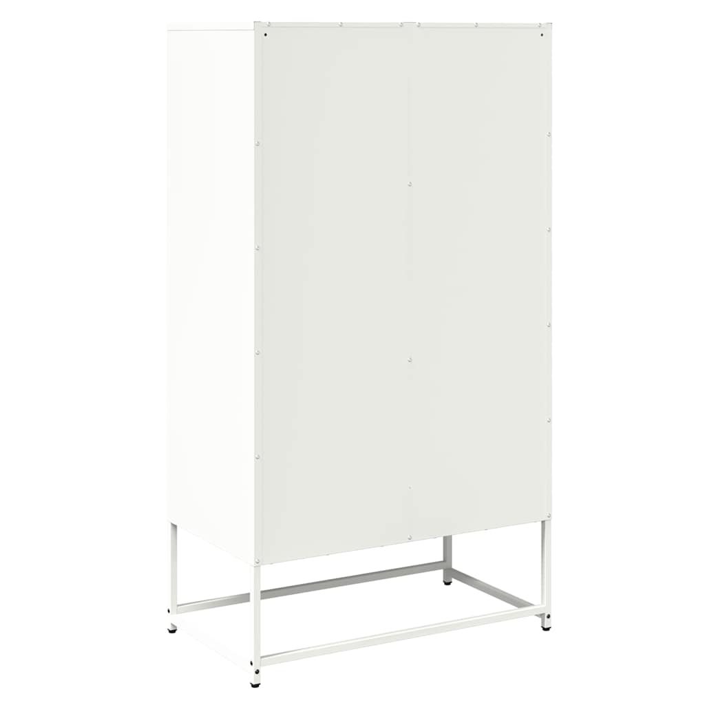 Highboard White 68x39x123 cm Plienas
