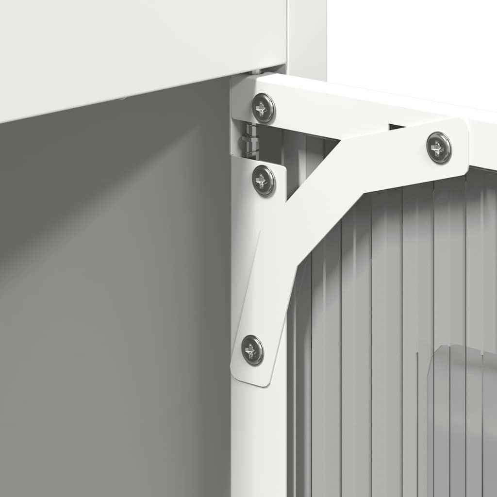 Highboard White 68x39x123 cm Plienas