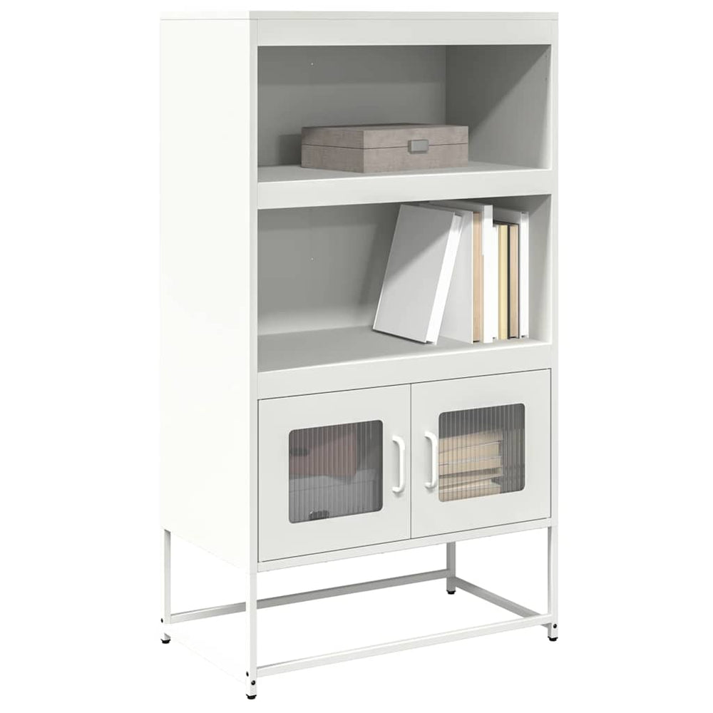 Highboard White 68x39x123 cm Plienas
