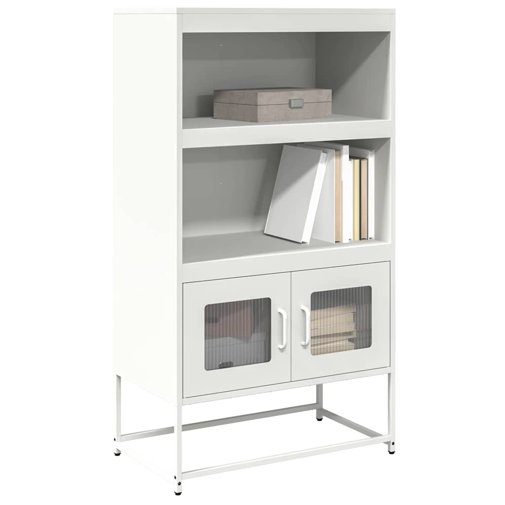 Highboard White 68x39x123 cm Plienas