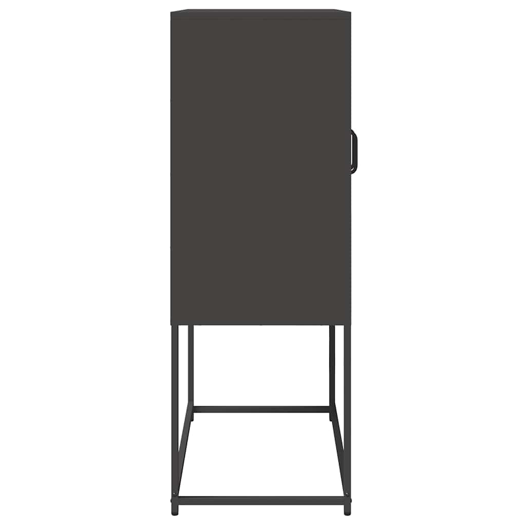 Highboard Black 68x39x107 cm Plienas