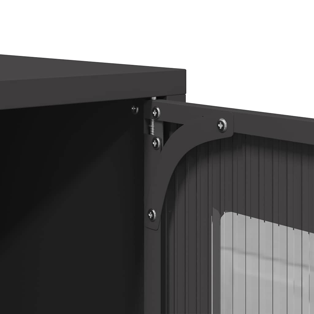 Highboard Black 68x39x107 cm Plienas