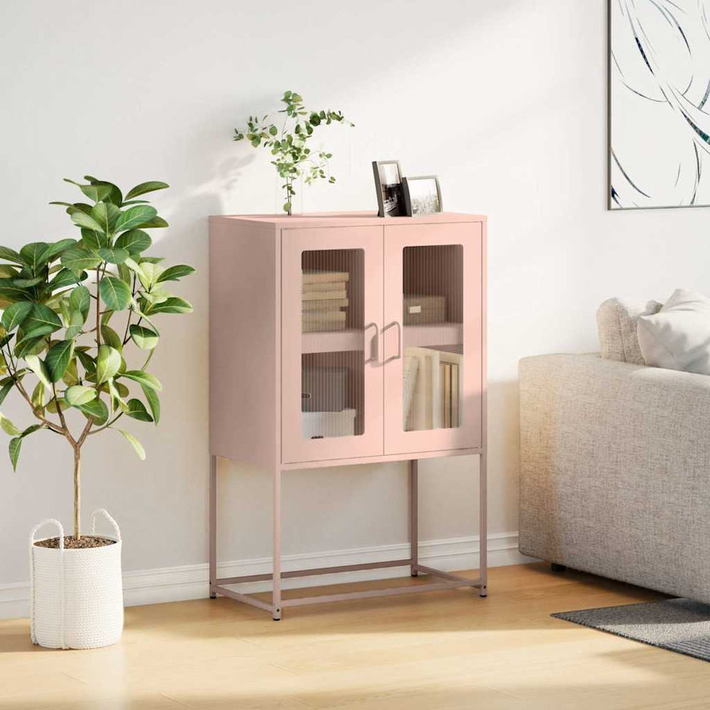 Highboard Pink 68x39x107 cm Plienas