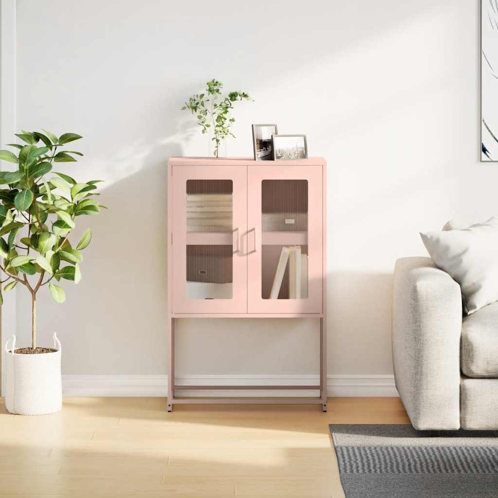 Highboard Pink 68x39x107 cm Plienas