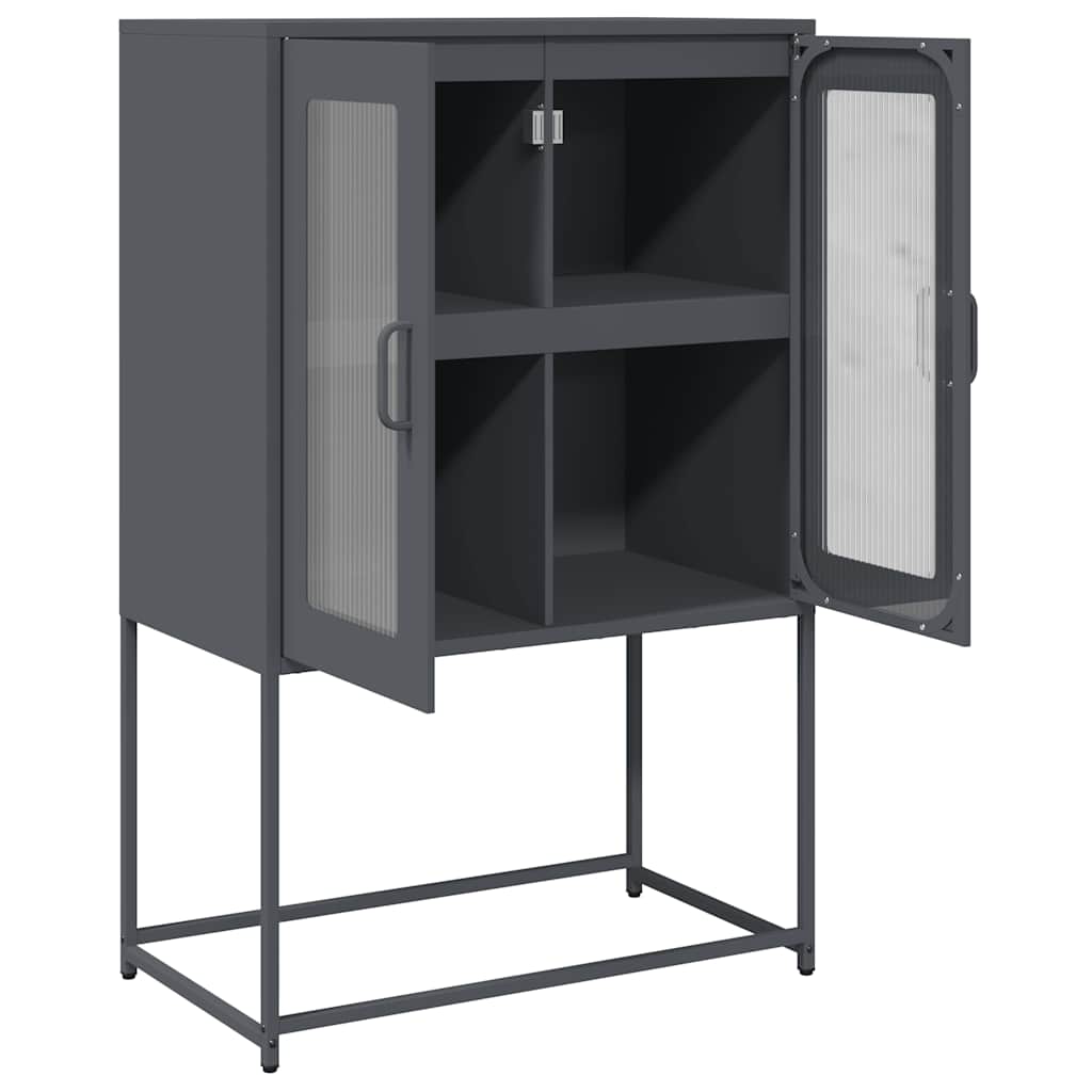 Highboard Antracitas 68x39x107 cm Plienas
