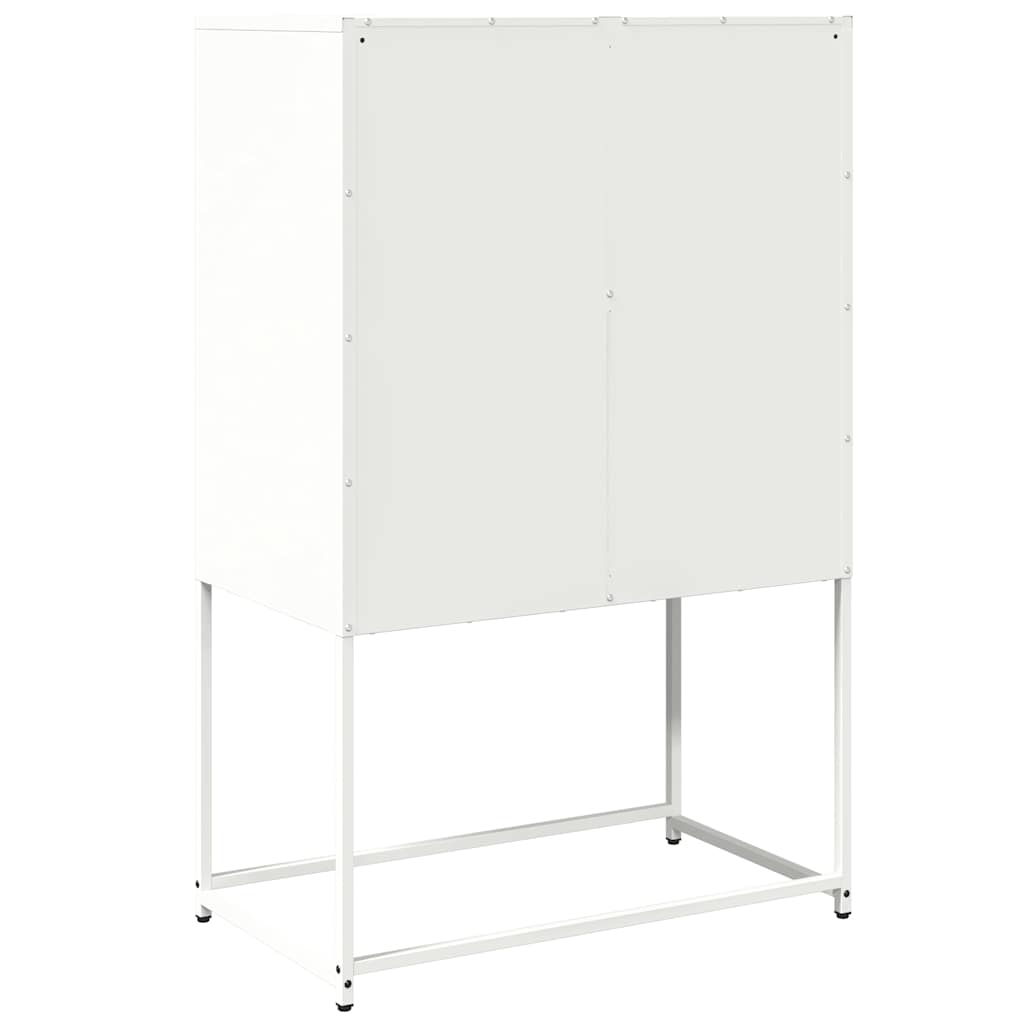 Komoda, baltos spalvos, 68x39x107 cm, plienas