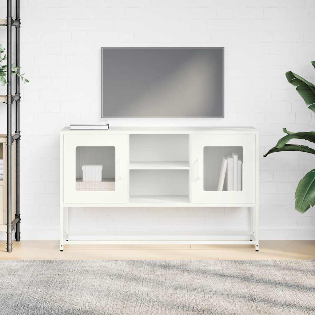 TV cabinet, white, 100.5x39x60.5cm, steel