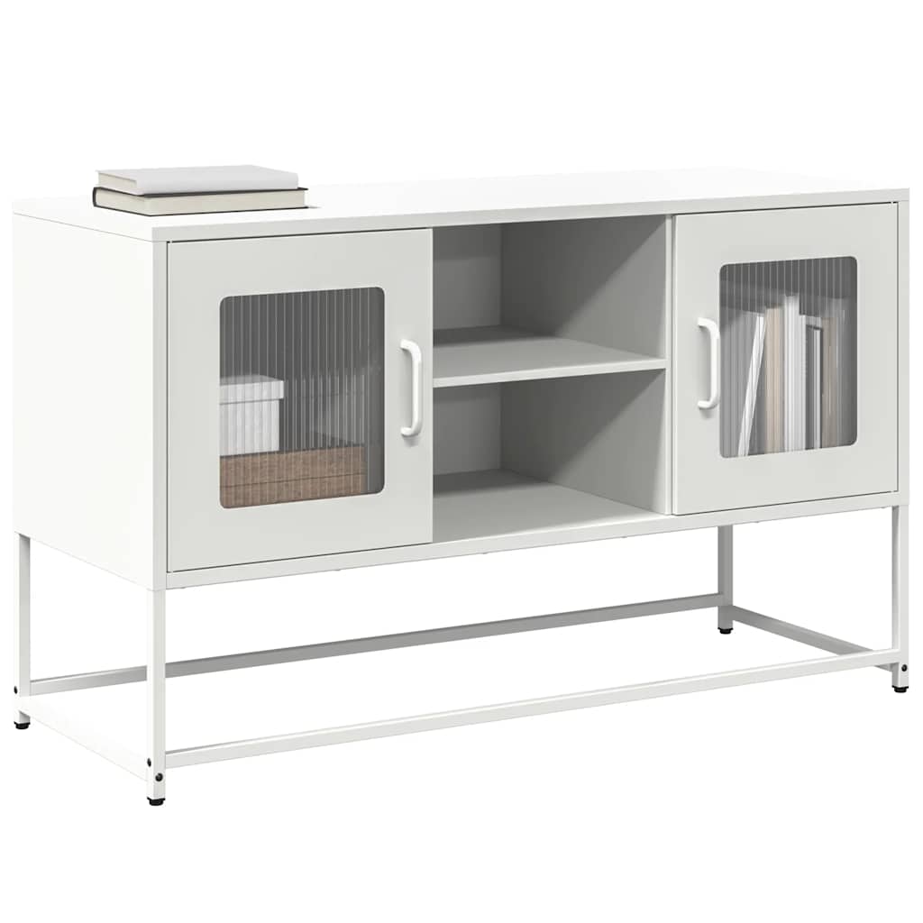 TV cabinet, white, 100.5x39x60.5cm, steel