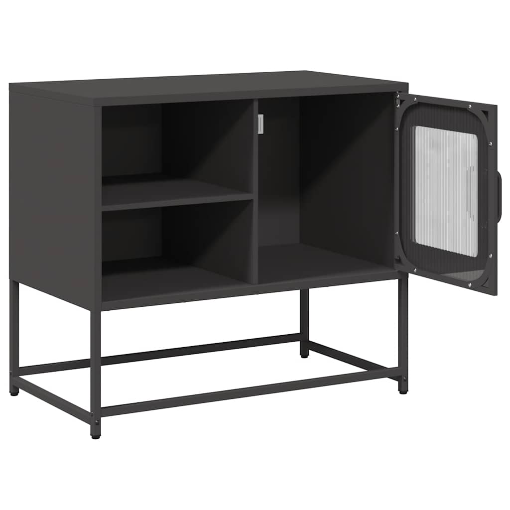 TV cabinet, black, 68x39x60.5cm, steel