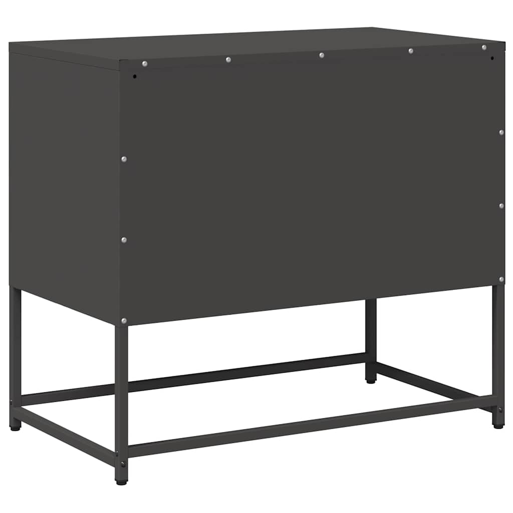 TV cabinet, black, 68x39x60.5cm, steel