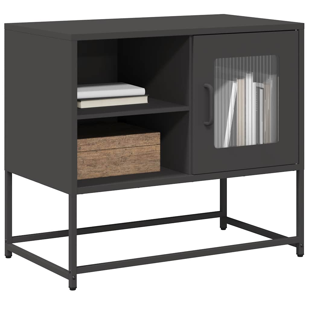 TV cabinet, black, 68x39x60.5cm, steel