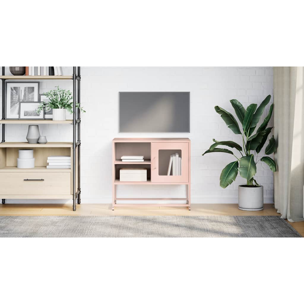 TV skapītis, rozā krāsā, 68x39x60,5cm, tērauds