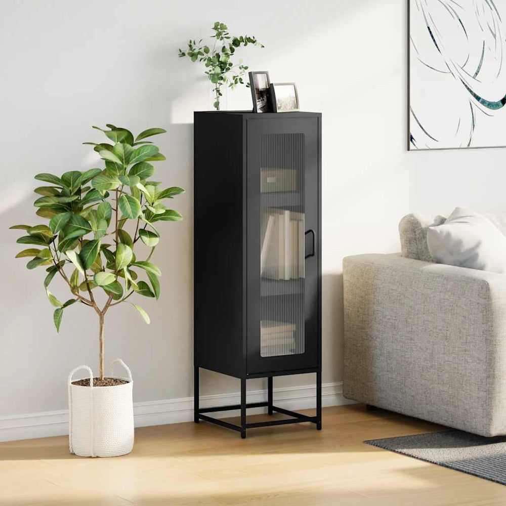 Highboard Black 36x39x123 cm Šaltai valcuotas plienas